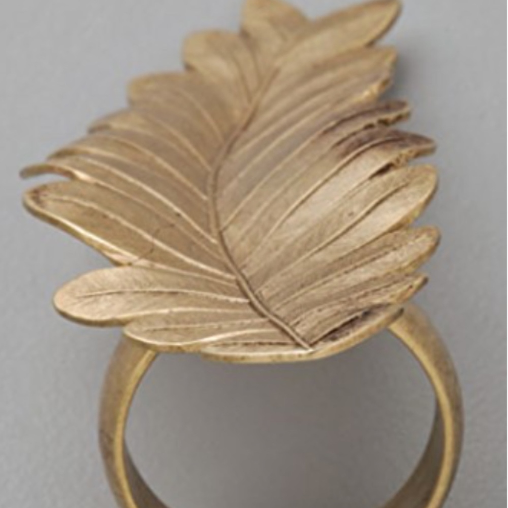 πHPπ Gold plated leaf ring - Picture 6 of 6
